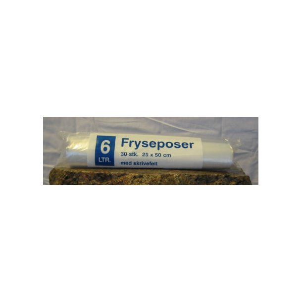 Fryseposer - 6 ltr, 25x50 cm, 30 st., 1 rl.