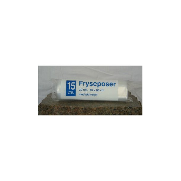 Fryseposer - 15 ltr. 40x60 cm, 30 stk, 1 rl.